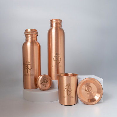 The Copper Ritual Bundle - Jala Bottle + Pure Copper Glass